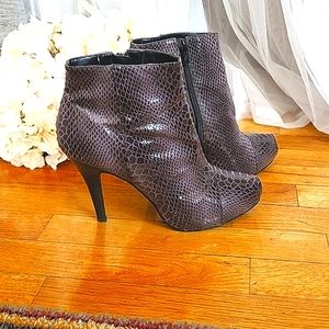 Snake Skin Ankle Boots